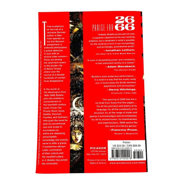Roberto Bolaño's "2666" Paperback - National Book Critics Circle Award Winner - Picture 8 of 8
